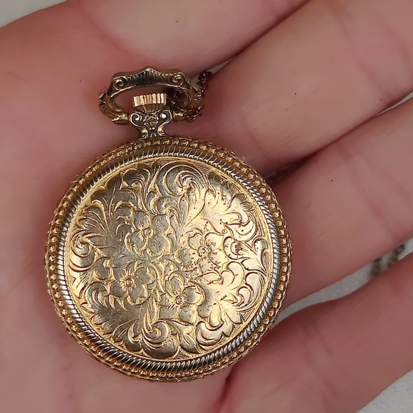 Vintage 12k GF Wolbrook France Pocket Watch Pendant Necklace - Picture 6 of 10